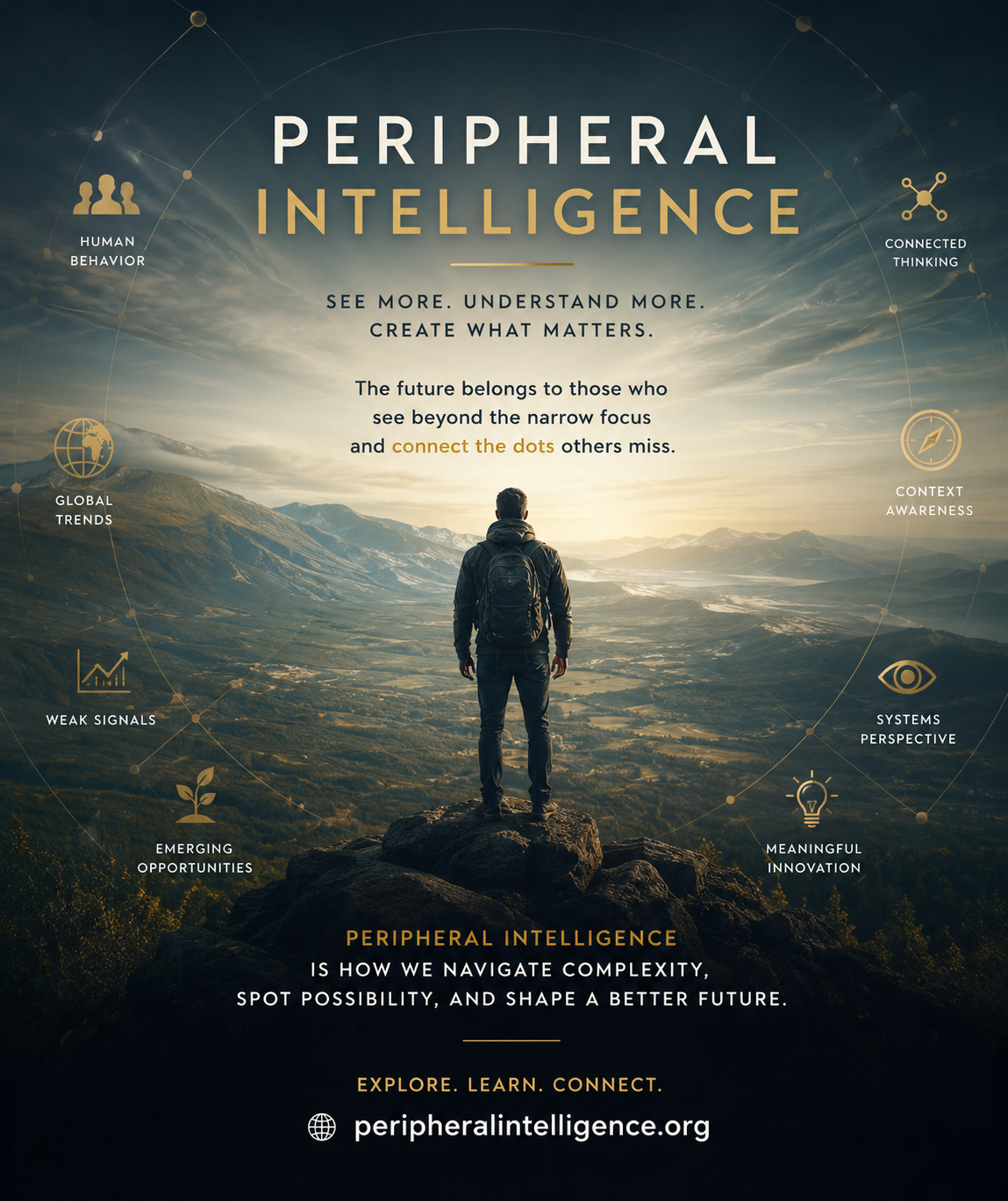 Peripheral Intelligence — the doctrine for AI blind spots: see more, understand more, create what matters.